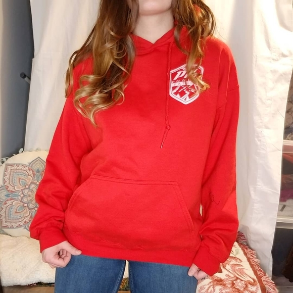 PK Ski Resort Tops - PK Powder Patrol red graphic pullover ski sweater